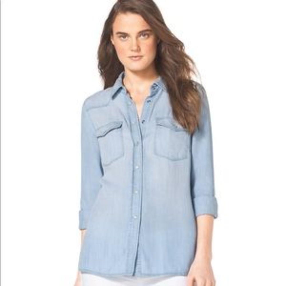 Michael Kors Shirt Western Chambray XS